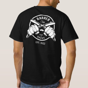 t-shirt för barber-affär
