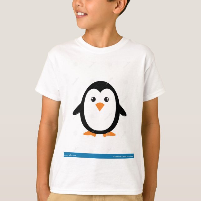 T-shirt-för barn av kutpenguin t shirt (Framsida)