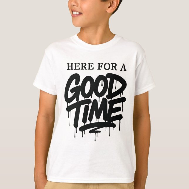 T-shirt för barn “Här för att ha det roligt” (Framsida)