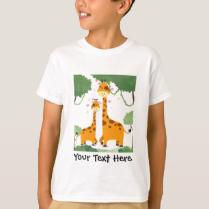 T-shirt för barn med giraffbilde