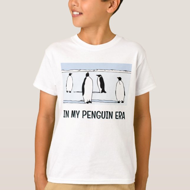 T-shirt för barn med roliga pingviner - Under min  (Framsida)