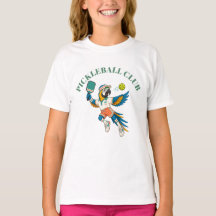 T-Shirt för Barn Retro Pickleball Klubb - Anpassad