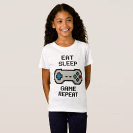 T-shirt för barn som spelar – Äta Sova Spela Uppre
