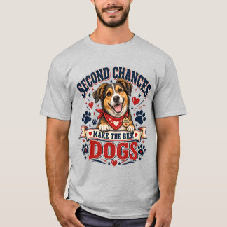T-shirt för bästa räddningshundälskare med andra c