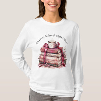 T-shirt för bokälskare, present till läsare, kaffe