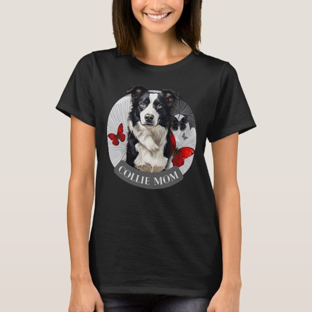 T-shirt för Border Collie-mamma – presenttröja för (Framsida)