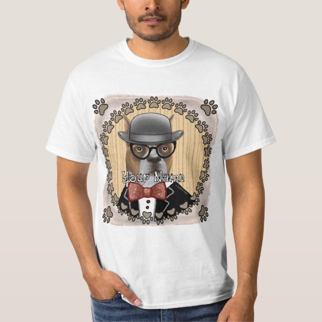 T-shirt för Boxer-Hund (Framsida)