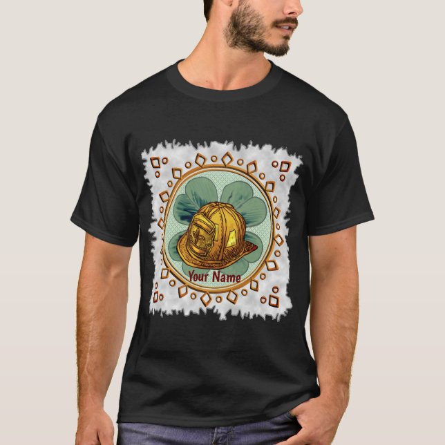 T-shirt för brandmän för irländska brandmän (Framsida)