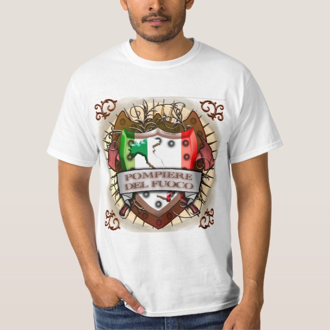 T-shirt för brandsläckare i Italien (Framsida)