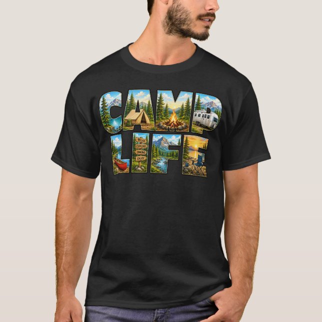 T-shirt för campinglevnad (Framsida)