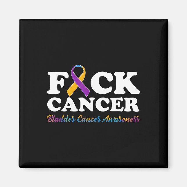 T-shirt för cancer blåscancer medvetenhet  magnet (Framsidan)