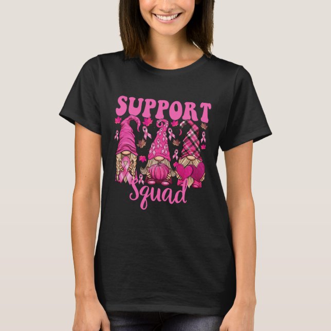 T-Shirt för cancerkvinnor Gnomes Support Squad Gno (Framsida)