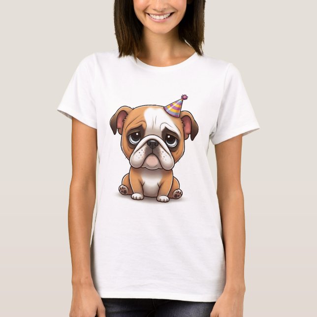 T-shirt för cute-bulldog (Framsida)