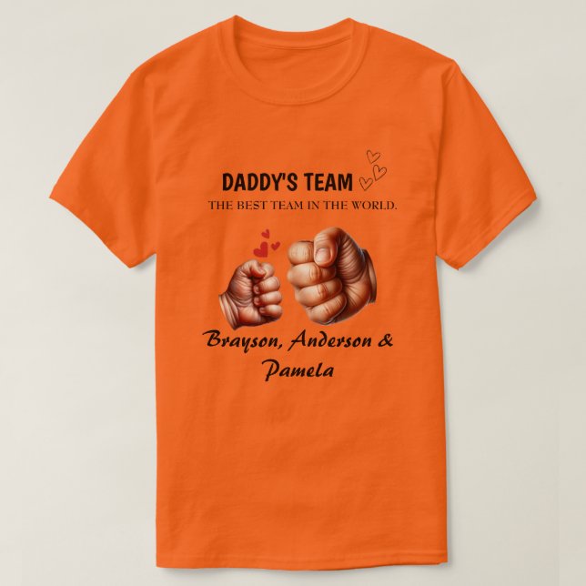 T-shirt for dad,  daddy's team, father's day (Design framsida)