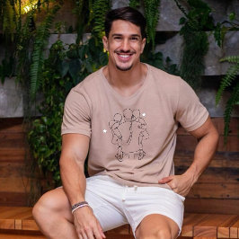 T-shirt for dad with father and son silhouette