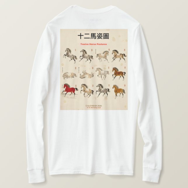 T-shirt för dam med en bild av en häst (Design baksida)