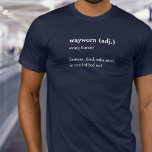 t-shirt för den självutsagda resande anpassningsba<br><div class="desc">Definitionen av t-shirt för den resande som bär på Wayn traveler. Definiera dina egna utslitna resandekänslor med hjälp av den här roligt ordlistan för en utslitad resande vit textgrafik t-shirt. En underbar presentidé för ge till mellanår studenter, resenärer och ryggsäckar. Anpassa med din egen definition, läser för närvarande hur man...</div>