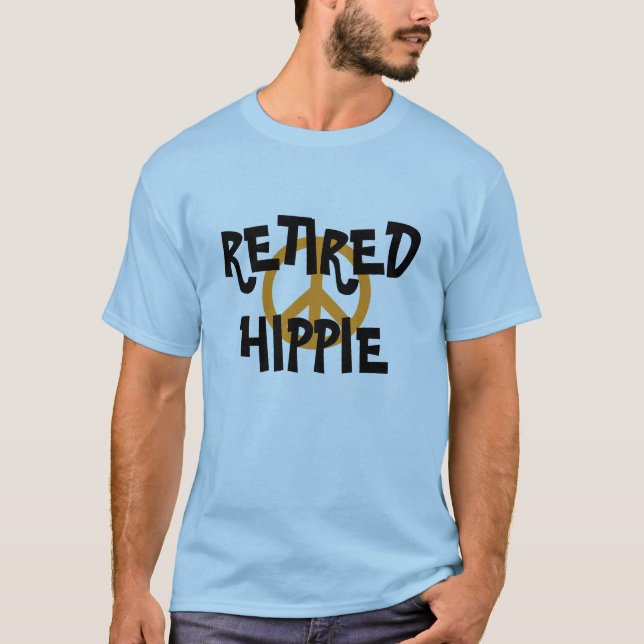 T-shirt för den trötta Hippie-fredssymbolen (Framsida)