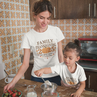 T-shirt för familjens tacksägelse 2025 med välsign