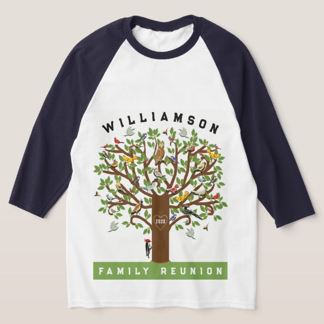 T-shirt för familjesammankomst (Laydown)