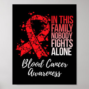 T-shirt för familjestöd för medvetenhet om blodcan poster