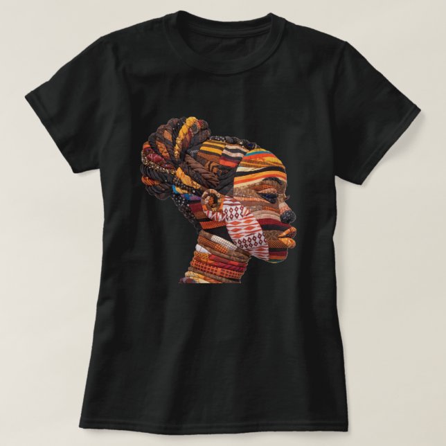 T-shirt för firande av färgrika svarta kvinnor (Design framsida)