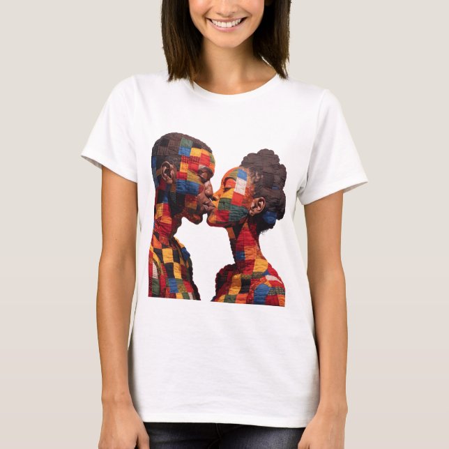 T-shirt för firande av konsten att sydda täcken (Framsida)