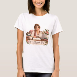 T-shirt för författare med texten Writing Stories