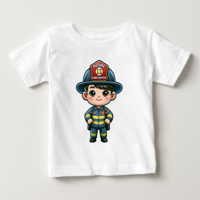 T-shirt för framtida brandmannabarn - Bedårande te (Framsida)