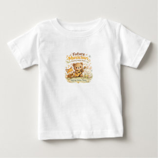 T-shirt för framtida musikerbaby med söt djurbandd