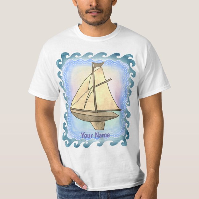T-shirt för gamla segelbåtar (Framsida)