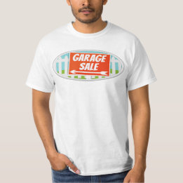 T-shirt för garageförsäljning