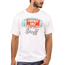 T-shirt för garageförsäljningspersonal