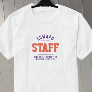 T-shirt för gästfrihetspersonal tryckt på båda sid