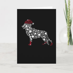 T-Shirt för German Shepherd-ägare med jul Santa Kort