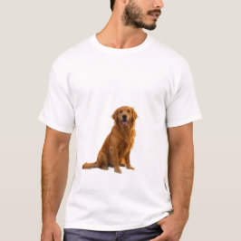 T-shirt för Golden Retriever Campingäventyr