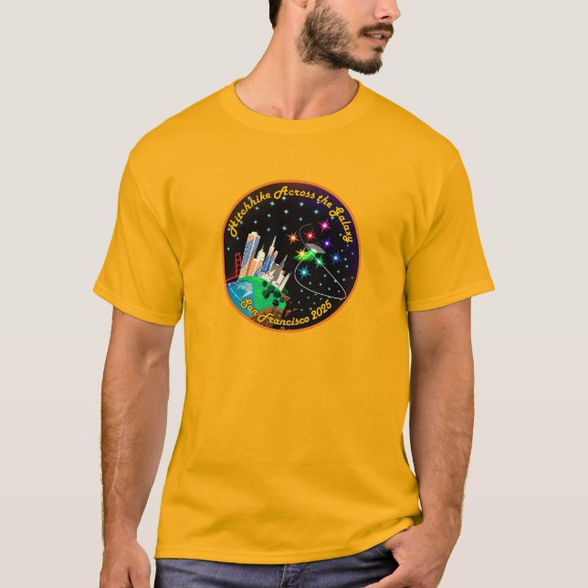 T-shirt för HATG-logotyp i mitten (lätt) (Framsida)