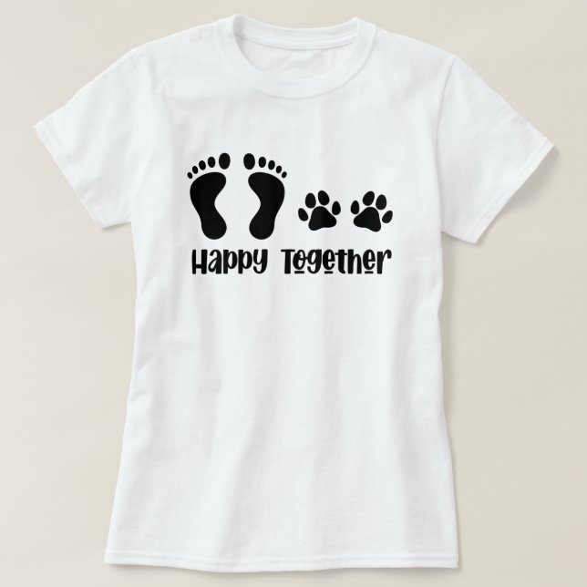 T-shirt för hund bästa vän (Design framsida)
