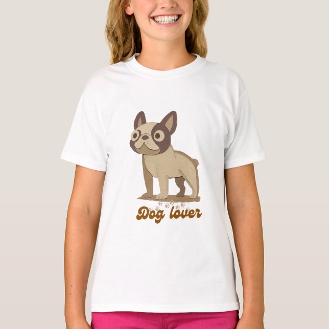 T-shirt för hundälskande barn (Framsida)