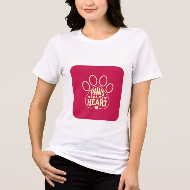 T-shirt för hundälskare - typografipresent med tas (Framsida)