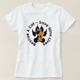 T-shirt för katt räddning adoption