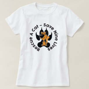 T-shirt för katt räddning adoption