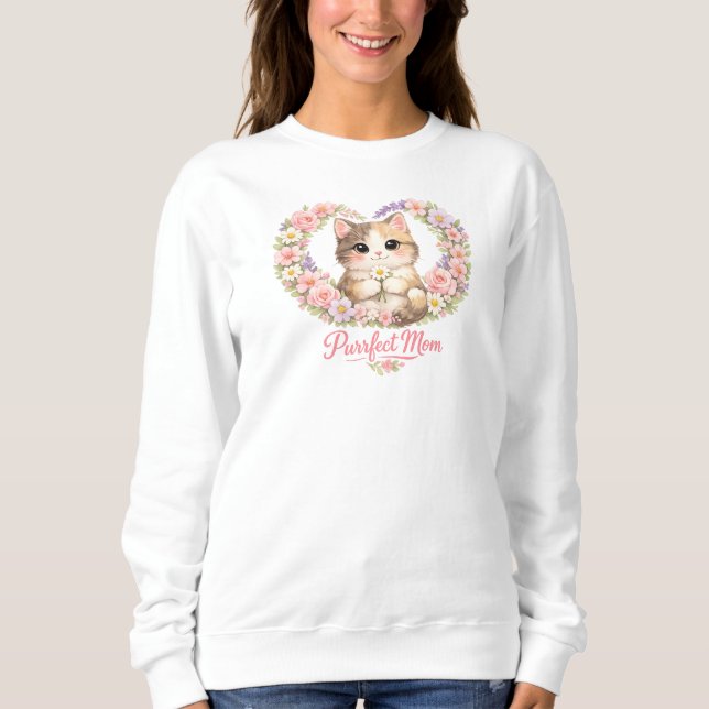 T-shirt för kattmammans mors dag (Framsida)