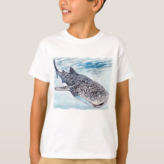 T-shirt för konstverk av valhaj
