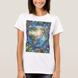 t-shirt för kortärmaden jord bild