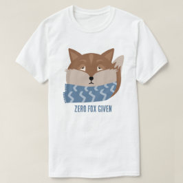 T-shirt för kute på djur med "noll fox given"