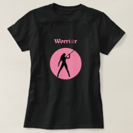 T-shirt för kvinnliga krigare mot bröstcancer i ro