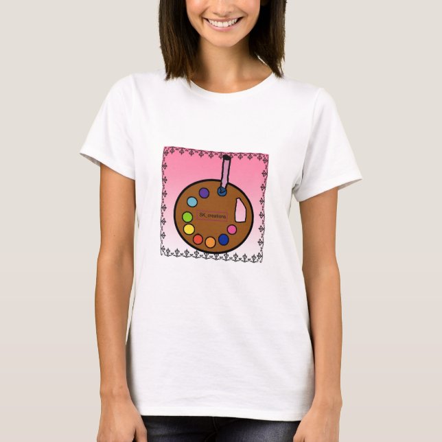 T-shirt för kvinnor i vanlig logotyp (Framsida)
