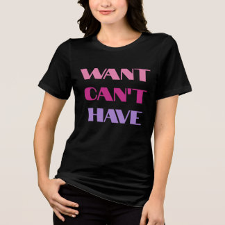 T-shirt för kvinnor med textdesignen "Vill kan int