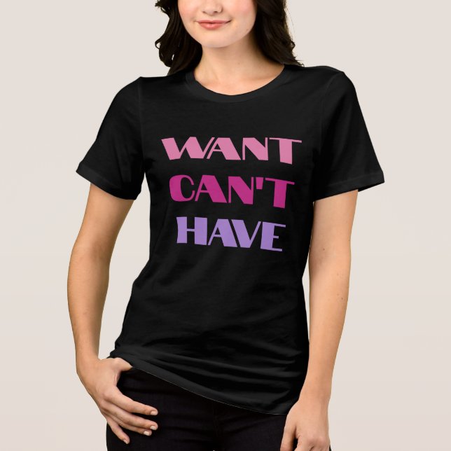 T-shirt för kvinnor med textdesignen "Vill kan int (Framsida)